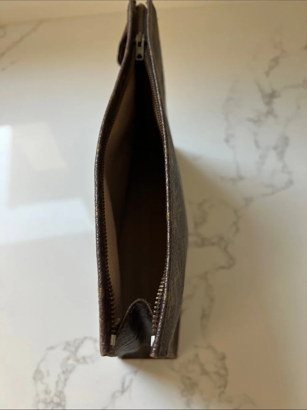 Louis Vuitton Vintage Brown Monogram Canvas Toiletry Pouch